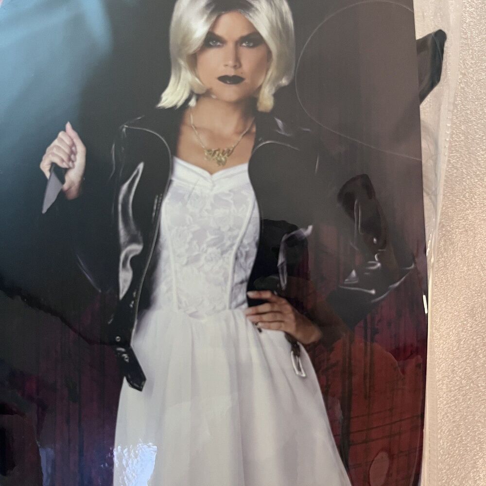 Bride of Chucky Tiffany Costume Adult L 12-14 Spirit Halloween Horror Movie